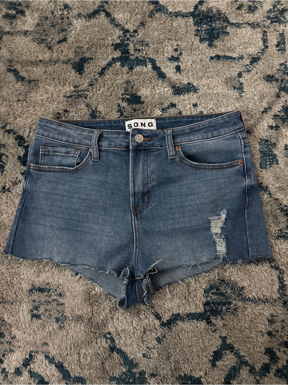 Song of Style Denim Cutoff Shorts - Blue